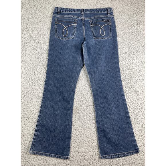 Calvin Klein Jeans Womens 12 Flare VIntage Blue Denim Hippie - Picture 6 of 11
